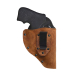 Crazy Horse Leather Clip Holster front view with metal belt clip