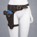 Dark Brown Leather Thigh Holster for Cosplay