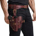Burgundy Leather Drop Leg Hunting Holster