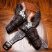 Handcrafted Leather Western Gun Belt with Double Open-Top OWB Holsters