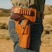 Leather Revolver Belt Holster with Cartridge Loops