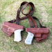 Brown Leather Horizontal Double Shoulder Holster – Open-Top