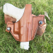 OWB Leather Gun Holster – Custom-Molded Design with Reinforced Steel Thumb Break for Enhanced Security