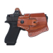 Leather Modular Carry Holster System molded leather holster with retention strap