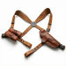 Leather Shoulder Holster Rig with Dual Magazine Pouch