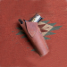 Brown Leather Thumb Break OWB Holster with Magazine Pouch