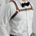 Men’s Brown Leather Chest Harness – Heavy-Duty Leather Strap for Dominant Looks