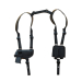 Black Nylon Horizontal Shoulder Holster – Double Mag Pouch