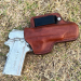 Brown IWB Leather Holster w/ Magazine Pouch (Clip)