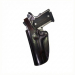 Open-Top Leather Belt Holster with Retention Strap