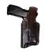 Dark Chestnut Police Duty Holster for 2 1/4 Duty Belt