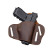 Premium Leather Pancake Belt Holster – molded OWB profile with three-slot design