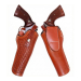 Brown Revolver Leather Holster with Retention Strap