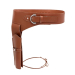 Western Faux Leather Drop Leg Holster Belt – brown holster belt – front product view