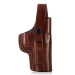Handcrafted Slim-Design OWB Leather Gun Holster – Custom Molded for Perfect Fit with Front Security Strap