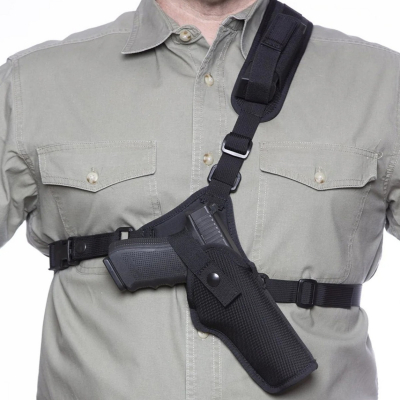 Black Nylon Outdoor Chest Carry Holster