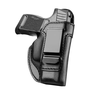 Black Leather IWB Carry Holster
