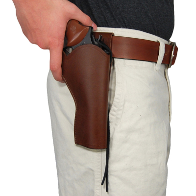 Brown Leather Western Style OWB Holster