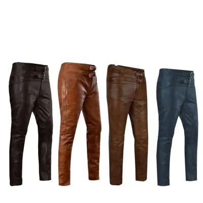 Men's Sheep Leather Biker Pants