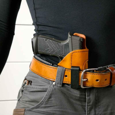 Tan IWB Leather Holster EDC Kit – Belt & Conditioner