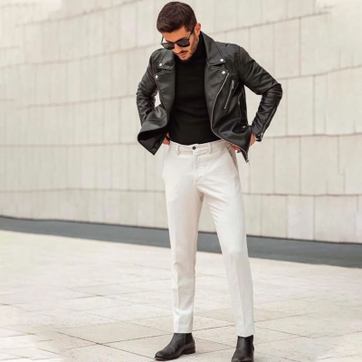 Men's Faux Leather Jacket