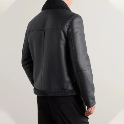 Sherpa Faux Leather Jacket