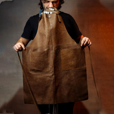 Personalized Leather Utility Work Apron