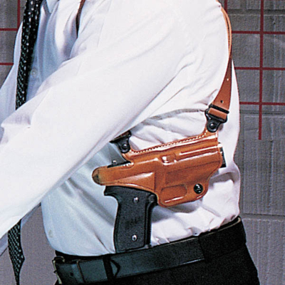 Classic Brown Leather Shoulder Holster System