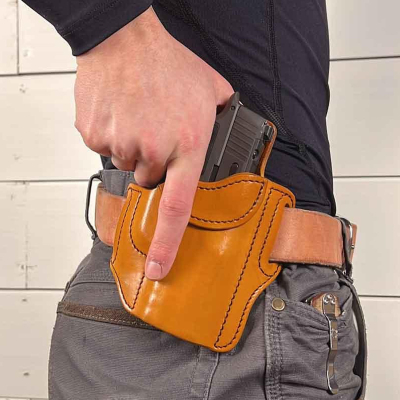 Predator Saddle Tan OWB Leather Pancake Holster