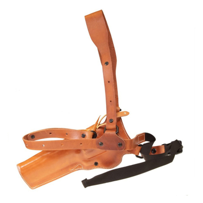 Leather Chest Holster For Large Caliber Handguns
