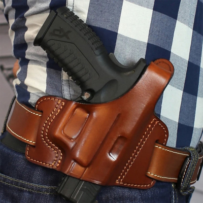 OWB Leather Holster with Reinforced Thumb Break