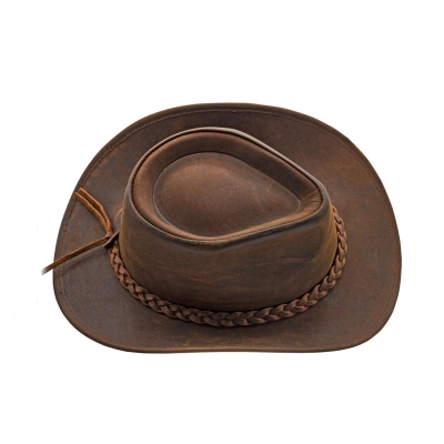 Durable Full-Grain Leather Cowboy Hat