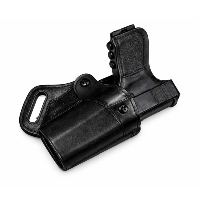 Small Of Back Leather Holster – rear belt carry design – triple slot stability