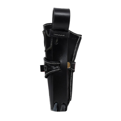 Western Tooled Leather Revolver Hunting Holster With Ammo Loops