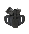 Ambidextrous Pancake Holster With Laser – front profile – compact pistol with laser mounted