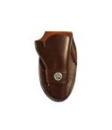 Antique Brown Leather Western Single Loop OWB Holster
