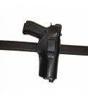 Black Leather IWB OWB Hybrid Clip Holster