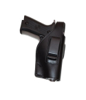 Black Leather IWB OWB Thumb Break Belt Holster