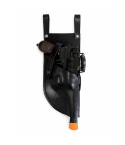 Black Leather Mauser Merr Sonn Power 5 Molded Holster with Notch