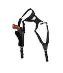 Black Leather Revolver Shoulder Holster for Concealment