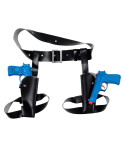 Black Leather Twin Thigh Holster Set