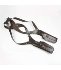 Brown Leather Vertical Shoulder Double Holster