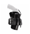 Black Leather Ambidextrous Wheelgun Belt Holster