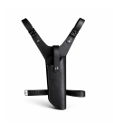 Black Leather Yoke Drop Leg Handcrafted Holster