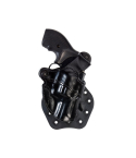 Black Open-Top Revolver Paddle Holster with Tension Screw