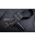 Black Leather Drop Leg Holster