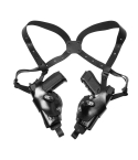 Brown Dual-Pistol Roto Shoulder Holster (Thumb Break)