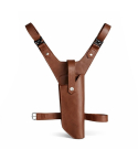 Brown Leather Yoke Drop Leg Handcrafted Holster