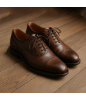 Handmade Brown Leather Oxford Shoes
