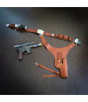 Brown Leather Belt Holster Set